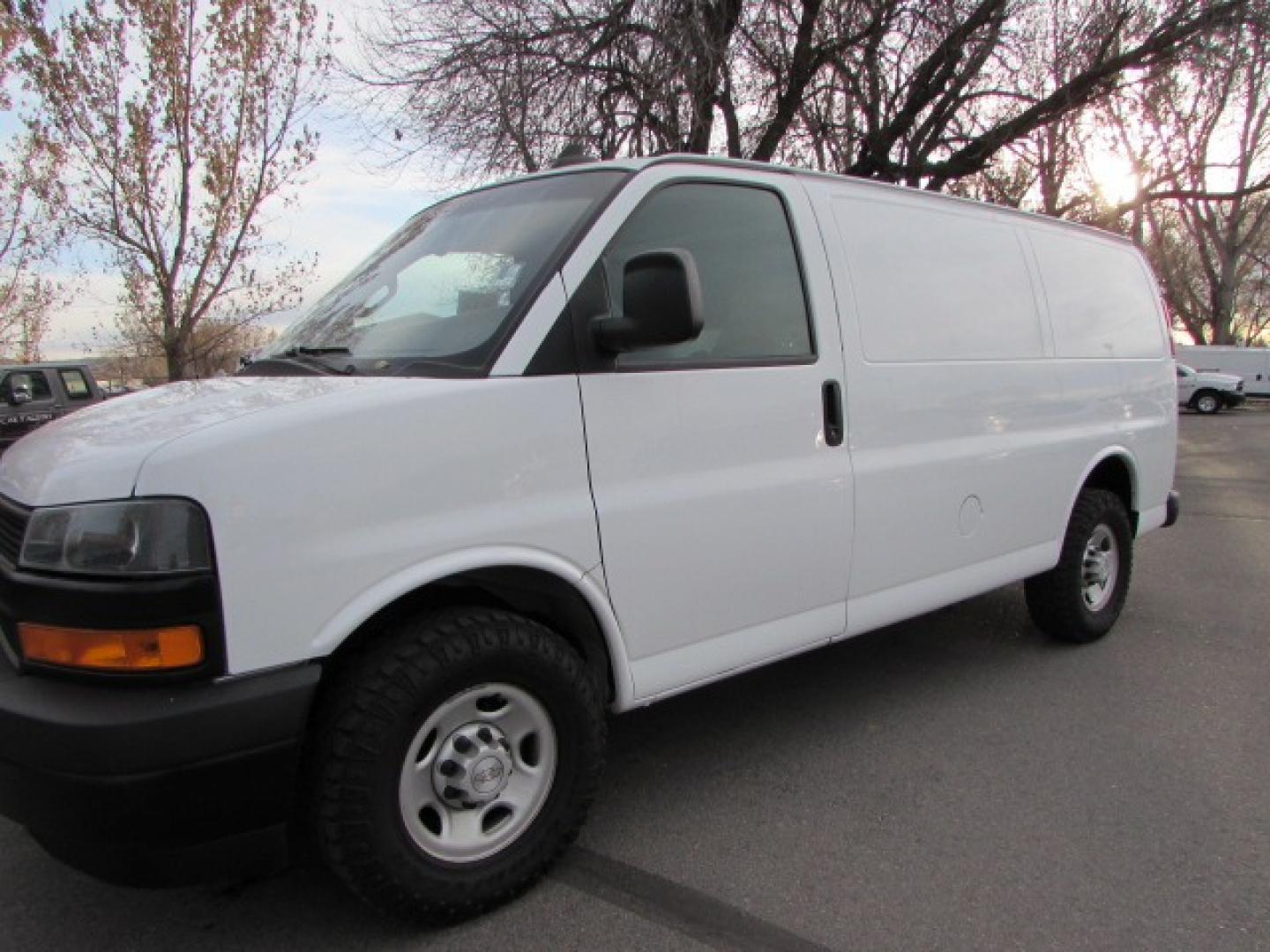 2018 White /Gray Chevrolet Express 2500 Cargo (1GCWGAFP2J1) with an 4.3L V6 engine, 6A transmission, located at 4562 State Avenue, Billings, MT, 59101, (406) 896-9833, 45.769516, -108.526772 - Photo#0